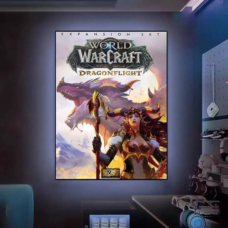 Poster High Quality Print Waterproof Wall Art Sticker For Bar Living Room Decor Gift World Of Warcraft Hot Video Game