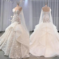 Custom Luxury Mermaid Wedding Dress Elegant 3D Flower | SAMAG