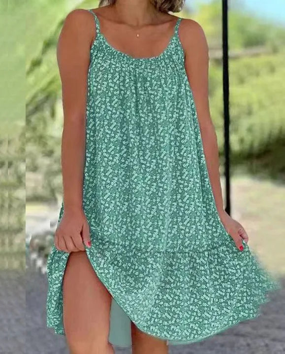 Summer Large Swing Strap Dress European American Leisure - View 15 | SAMAG