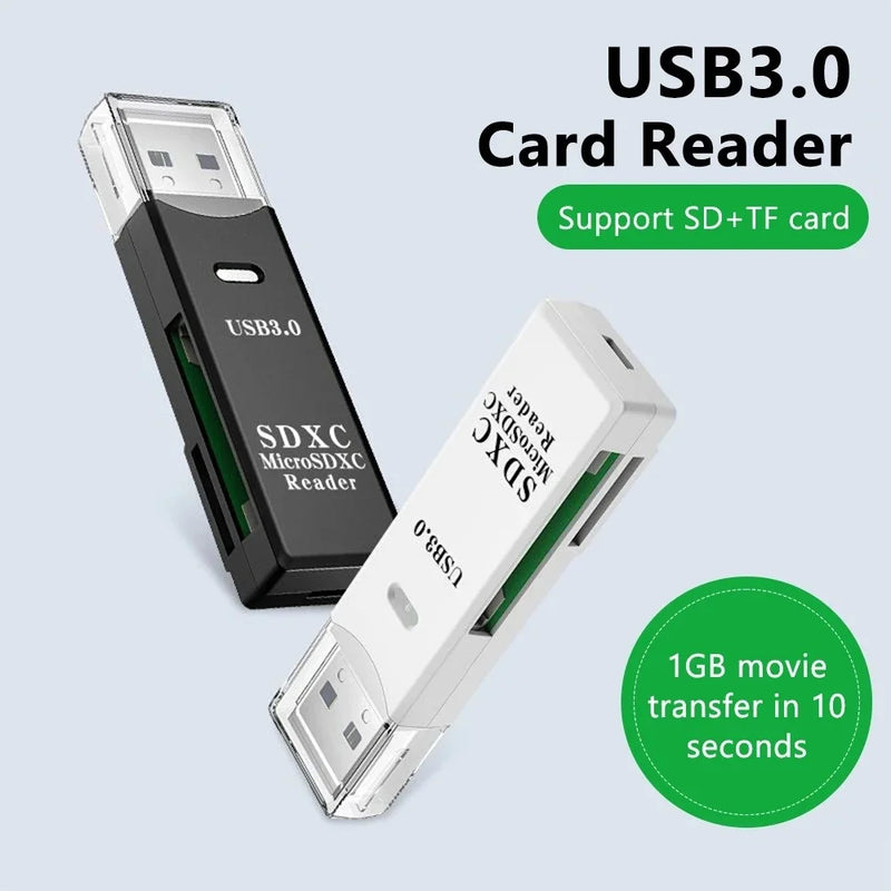 2 in 1 SD TF Card Memory Card Reader USB 3.0 /USB 2.0 Card Reader High Speed Smart Card reader Adapter For PC Laptop Accessories