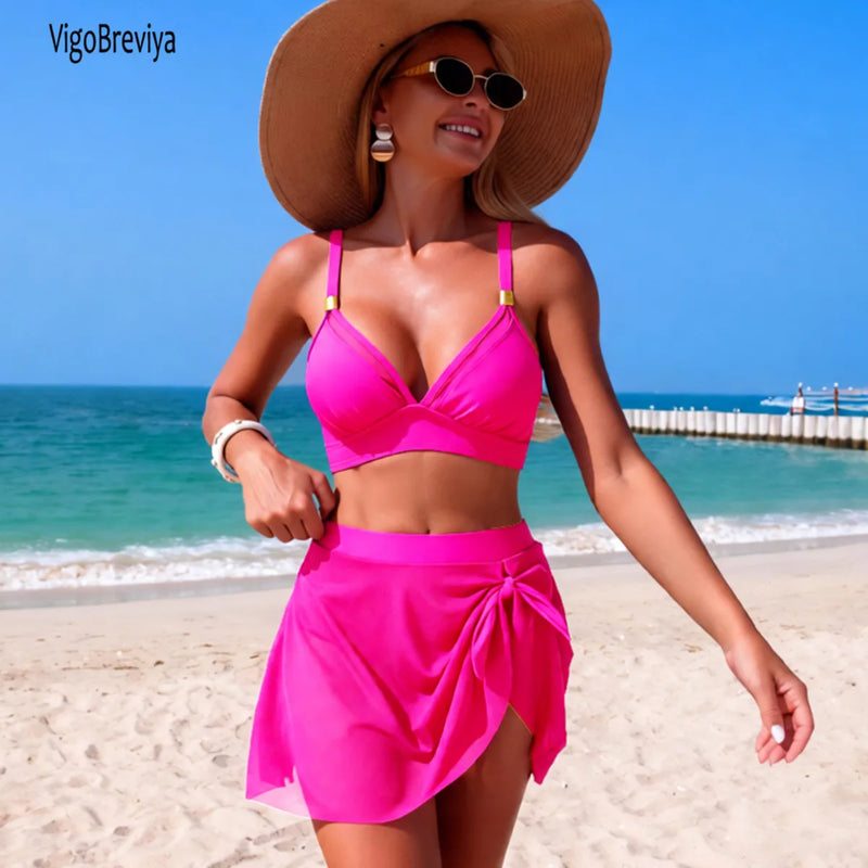 VigoBreviya Black Mesh Skirt Swimwear Women Knot | SAMAG
