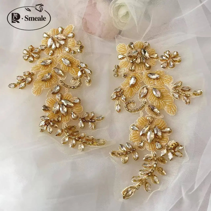 Handsewn Rhinestone Flower for Wedding Dress, Coats - View 20 | SAMAG
