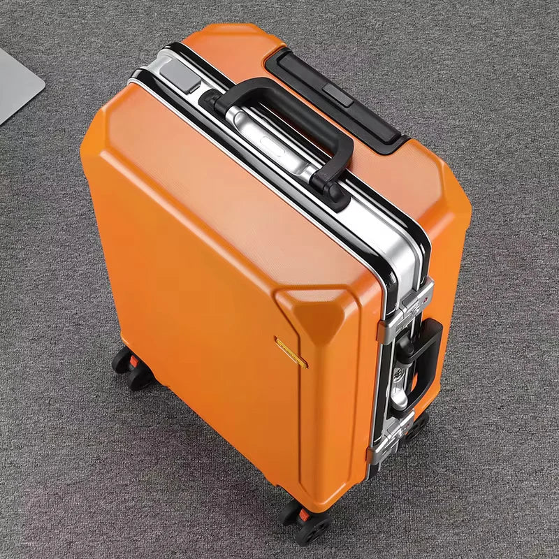 COLENARA Cabin Suitcase Men's Business Boarding Box Women's Aluminum Frame Trolley Case 20"22"24"26 Inch Large Capacity Luggage
