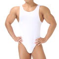 Men Shapewear Bodysuit Tummy Control Sexy Leotard Jock Strap Slimming Sleeveless Open Buttocks One-Piece Undershirt Shaper