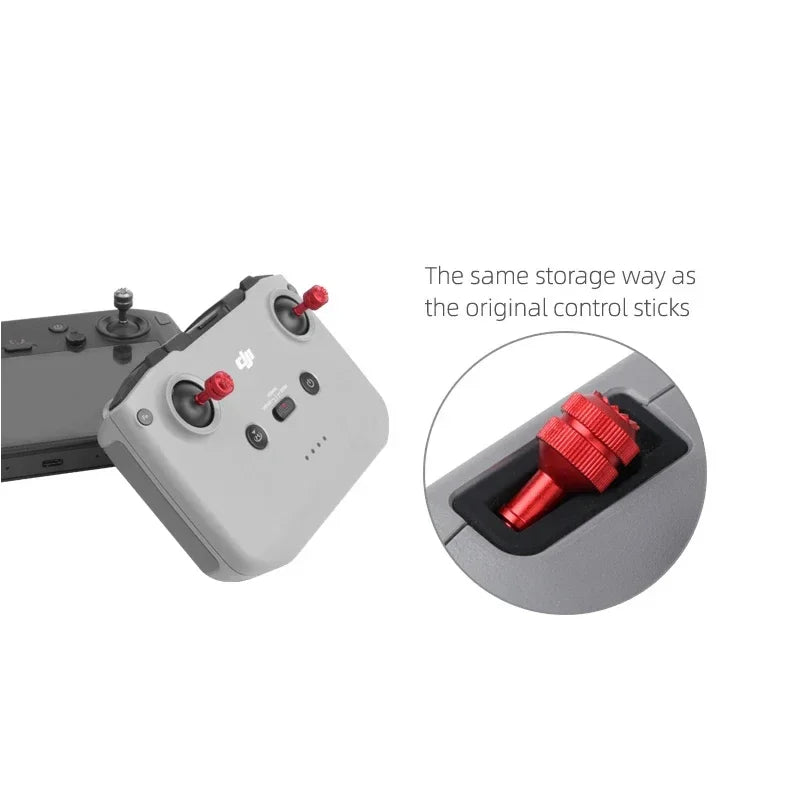 2Pcs Metal Joystick for DJI RC-N3 / RC-N2 Remote Control Thumb Rocker for NEO / Mini 4pro / Air 3 Drone Accessories