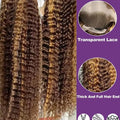 250 Density Highlight Ombre 13x6 Curly Real Human Hair Wigs 30 38 Inch Brazilian 4/27 Colored Deep Wave 13x4 Lace Frontal Wigs
