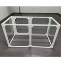 DIY Dog Playpen Puppy Cat Rabbit Ferret Transparent Pet Pen Easy Assemble Whelp Crate Kennel Cage Enclosure with Wheels
