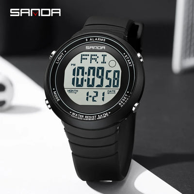SANDA Digital Sport Watch for Men Military Electronic Waterproof Student LED Wristwatches Alarm Clock | SAMAG