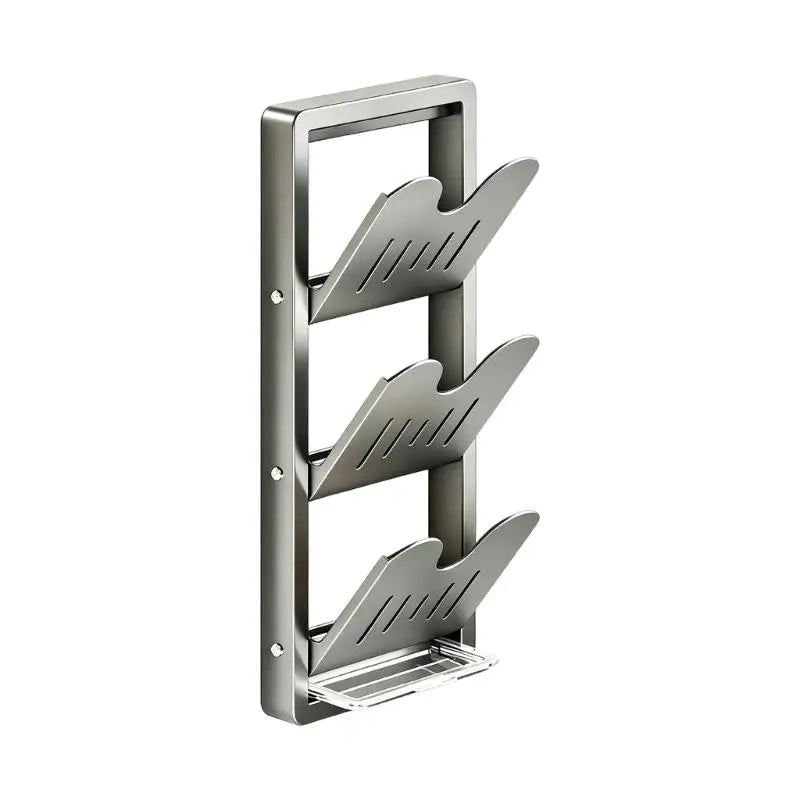 Y1UD Wall Mount Pot Lid Shelf practice Installation Carbon Steel Kitchen Rack - View 4 | SAMAG