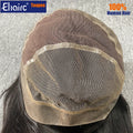 Natural Black Color 150% Density  Breathable Lace in the Center with Knotted Pu around Human Hair Wigs For Women Long Women Wig