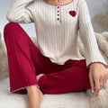 Women Autumn Winter Sleepwear Casual Long Sleeve Heart | SAMAG