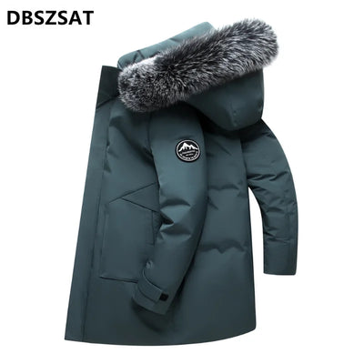 XK Winter Jackets Hooded Casual Long Down Thicker Warm | SAMAG