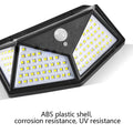100LED Solar Wall Lamp Outdoor Lampwaterproof Motion Sensor Solar Powered Sunlight Street Lamp Garden Railing Decorative Lamp