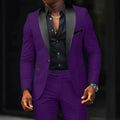 Men's New Fashion Business Casual Two-piece, Comfortable and Breathable Slim-fit Side Slit Single-button Suit Jacket+trousers