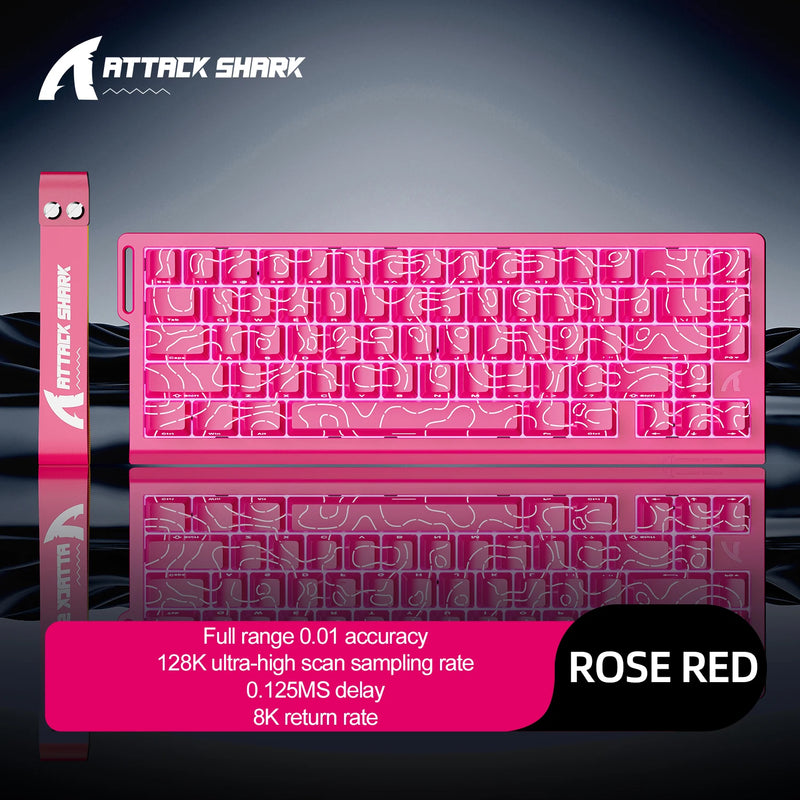 X68HE ATTACK SHARK Magnetic Gaming Keyboard Mechanical Wired for Pro Gaming 0.01mm Rapid Trigg 8000Hz SOCD/Rs 0.125ms 128K Rate