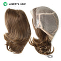 Alwayshair 100% European Virgin Hair Wig 6" 8"10" Injection Lace Lady Wig Silky Straight Short Human Hair French Lace Front Wigs