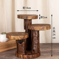 Handmade Wood Plant Stand for Succulents Living Room Desktop Balcony Bay Window Pure Crafted Plant Holder Decor