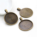 New Fashion 10pcs 25mm Inner Size Multi Colors Plated Classic Simple Style Cabochon Base Setting Charms Pendant
