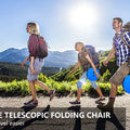 Telescopic Folding Camping Chair, Portable Foldable Camping Stool, Folding Beach Chair, Foldable Stool for Fishing Hiking Garden