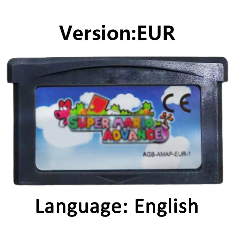 Mario GBA Games cards EUR USA Version GBA Game Cartridge 32 Bit Video Game Console Card Series Super  Wario Land4