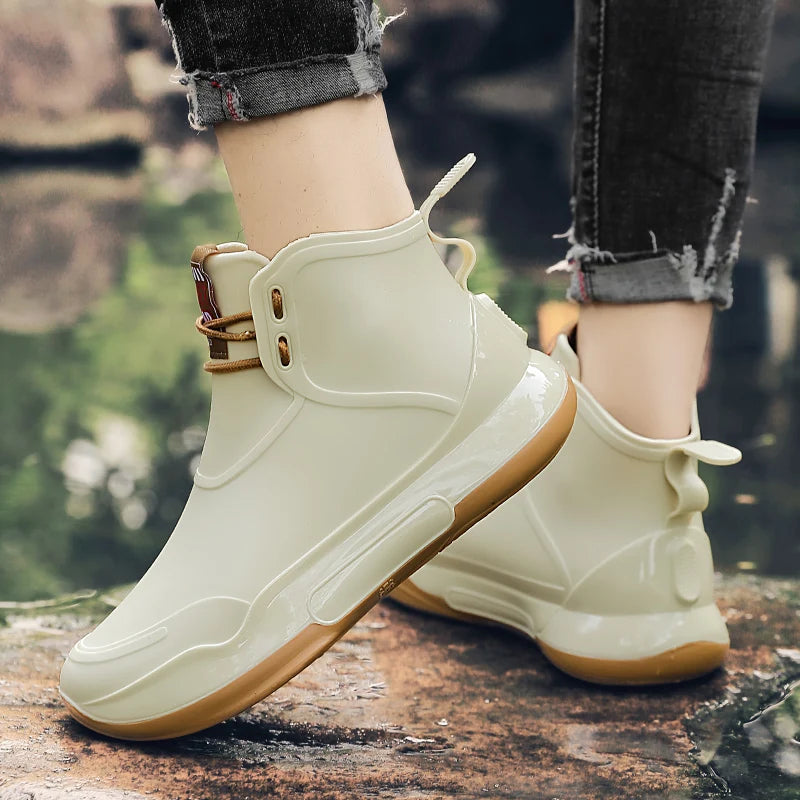 Men's casual rain boots four seasons new anti-slip waterproof outdoor wading fishing water shoes car wash snow kitchen rain shoe