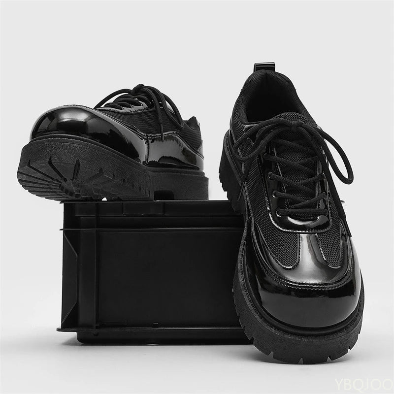 Fashionable versatile men's new spring autumn casual comfortable low top men's shoes thick sole elegant simple formal shoes