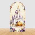 Fairy Tale Castle Butterfly Floral Arch Backdrop Cover Princess Girl Birthday Baby Shower Party Decor Photography Backgrounds