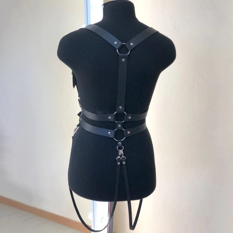Women Trend Punk Belt Suspenders Chest Fashion Leather Waist Female Street Style Decoration Gothic - Visuel 2 | SAMAG