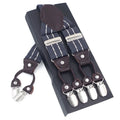 New Men's Suspenders 6clips Fashion Braces Leather Casual Suspensorios Adjustable Belt Strap Tirantes - Visuel 17 | SAMAG