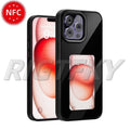 Smart E-ink Screen Phone Case For IPhone 16 15 14 13 12 11 Pro Max NFC Refesh Photo Anime Characters Girl Silicone Phone Cover