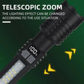 Latest High Power LED Flashlight with Zoom and Digital Display Lantern USB Rechargeable Flashlight for Camping and Hiking