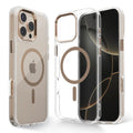 Luxury Magnetic Transparent Phone Case for iPhone 16 12 13 14 15 Pro Max for Magsafe Wireless Charge Shockproof Clear Cover