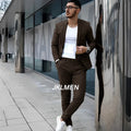 Gray Men's Suit 2 Piece Suit Summer Casual Jacket Pants Formal Wedding Tuxedo Groom Clothes Custom Color Blazer XS-5XL