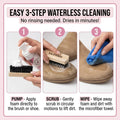 Waterless Foam Shoe Cleaner Kit with Brush Cloth Multi Material Stain Remover for Suede Nubuck Leather White Sneakers Trainers