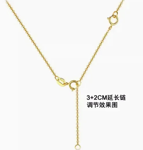 Eldorado Gold  18k gold chains au750 jewelry parts gold extension chain 1cm-10cm jewelry accessories o shape chains