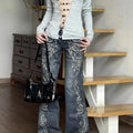 Jeans Women Y2k Pants Vintage Low Rise Bootcut Distressed Denim Trousers  Women  Design  Autumn Winter Fashion