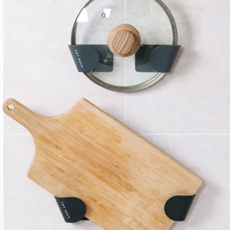 2pc/set Wall Mounted Pot Lid Holder Cover Hang on The for Kitchen Space Saving Storage Shelf - View 2 | SAMAG