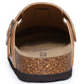 Shevalues Women's Vegan Leather Clogs Mens Comfortable Cork Footbed Mules Fashion Slip on Unisex Potato Shoes with Arch Support