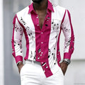 Men's collared shirt with creative musical note print | SAMAG
