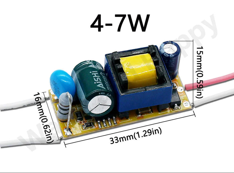 LED Driver 220V LED Power Supply 1-3W 4-7W 8-12W 15W 18W 24W 25W 30W 36W 300mA with Built-In Transformer Module LED Driver Board