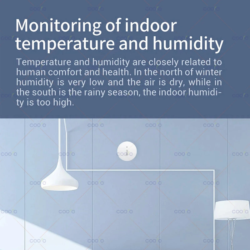 Ewelink Zigbee Temperature And Humidity Sensor Remote Monitor Battery Powered Works With Alexa Google Home Zigbee2MQTT