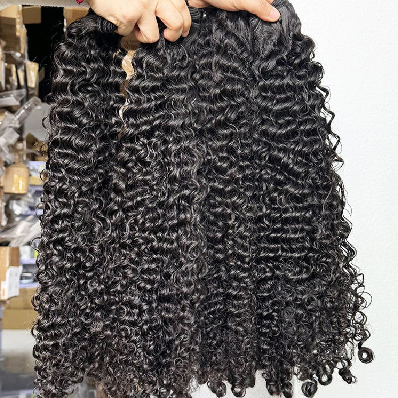 Water Jerry Curly Bundles Original Vietnamese Kinky Curly Hair Bundles Afro Bouncy Curly Weaving Raw 100% Human Hair Extensions