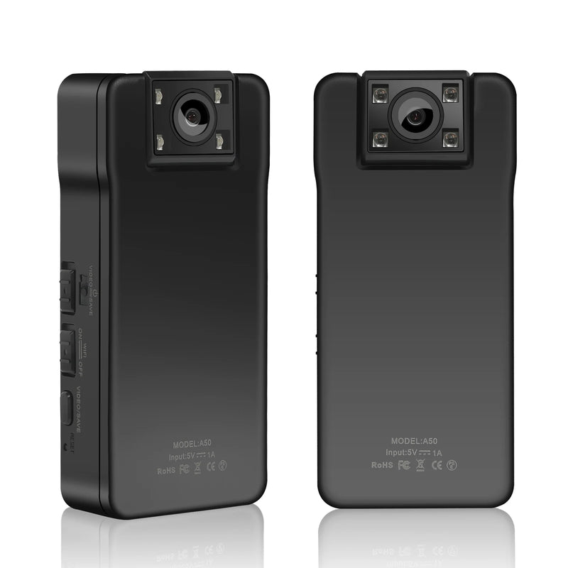 Vandlion A50 Digital Video Wireless Camera Full HD 1080P Night Vision WiFi Remote Control Rotating Cam Sports DV with Back Clip