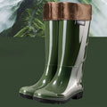 Men's Tall Rain Boots Waterproof Non-Slip Rubber Boots Durable Fishing Outdoor Water Shoes Mid Calf Kitchen Overshoes