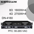 Professional Digital Power Amplifier 4x1800W Class D Audio DJ Pre-Subwoofer Amp 2/4 Channel Line Array Speaker Sound Amplifier
