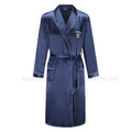 Spring Autumn Male Robe 3PCS Sleepwear Set Ice Silk Kimono Bathrobe Gown Loungewear Loose Casual Satin Homewear Nightwear 3XL