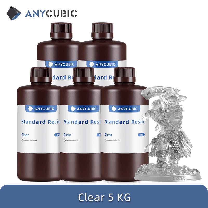 ANYCUBIC 5KG Standard Resin 3D Printer High Precision Standard Resin 3D Printing DIY Figurines Materials For Photon Mono 5s Pro