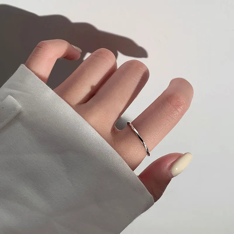 925 Sterling Silve Love Heart Hollowed Out Ring For Women Girl Extremely Fine Korea Ins Jewelry Gift Dropshipping