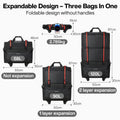 Mixi Expandable Large Capacity Foldable Travel Bag With Rolling Wheels Luggage Bag Duffel Bag M3015