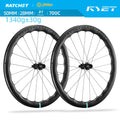 RYET RR 700C 50mm UD Carbon Road Wheelset 24H 36T Ratchet Hub Disc Brake Tubeless Ready 22mm Internal Width Road Racing Wheel